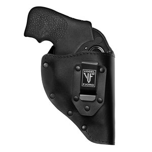 Smith and Wesson Leather Concealed Carry Black Holster IWB, OWB  Fits Most J Frame Revolvers and Most .38 Special Revolvers
