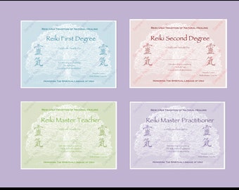 Reiki certificates | Etsy Reiki certificates | Etsy