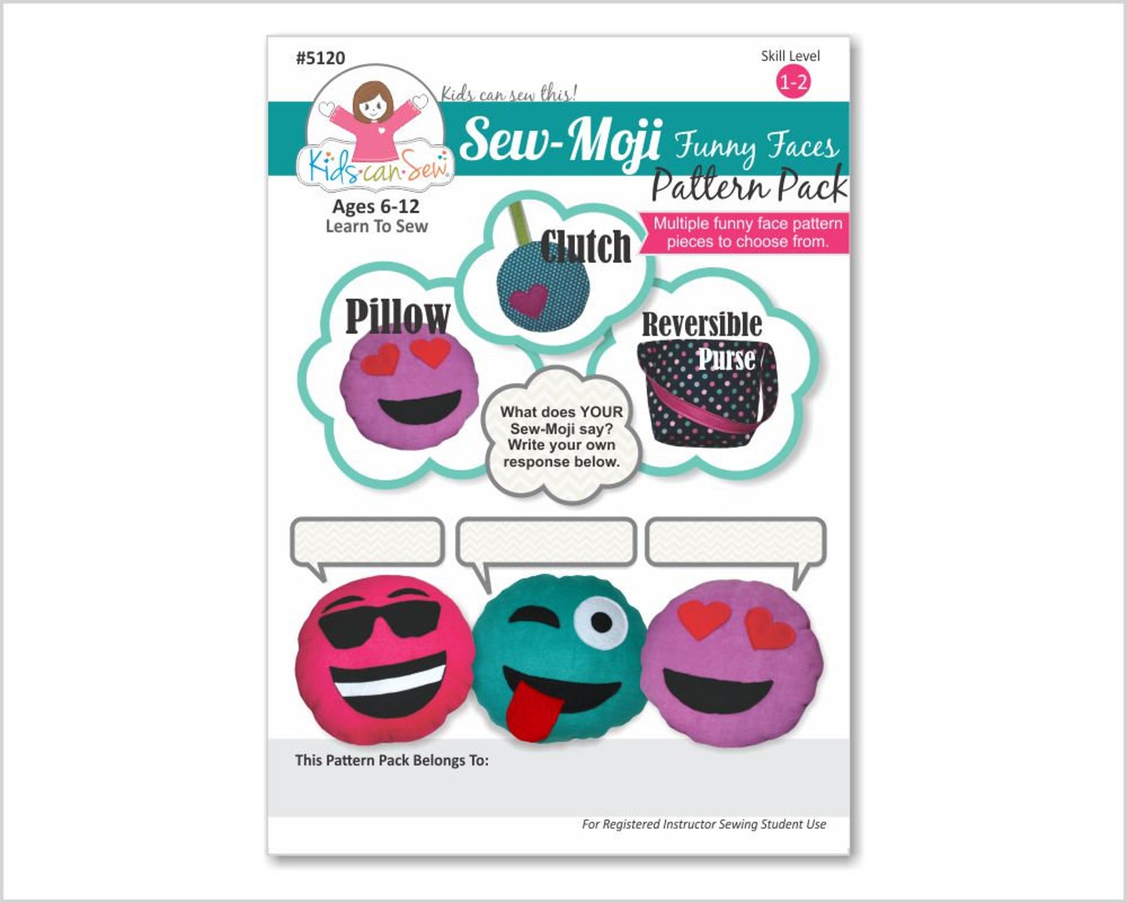 Learn to Sew Patterns. Girls, Boys & Teens Can Sew. Beginners. Simple ...