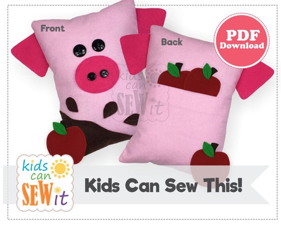 Pig Pillow PDF Sewing Pattern Kids Can Sew This Fun And Easy Etsy Simple Pillow Sewing Patterns Pig Pillow PDF Sewing Pattern Kids Can Sew This Fun And Easy Etsy Simple Pillow Sewing Patterns