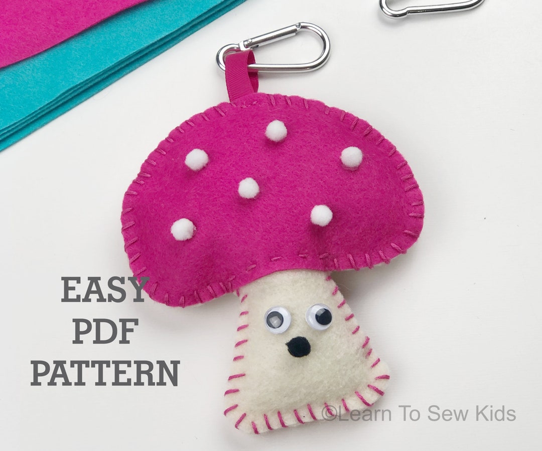 Printable Toadstool Hand Sewing Pattern, Easy to Sew Pattern for Kids ...