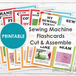 Printables Sewing Machine Flash Cards Sewing