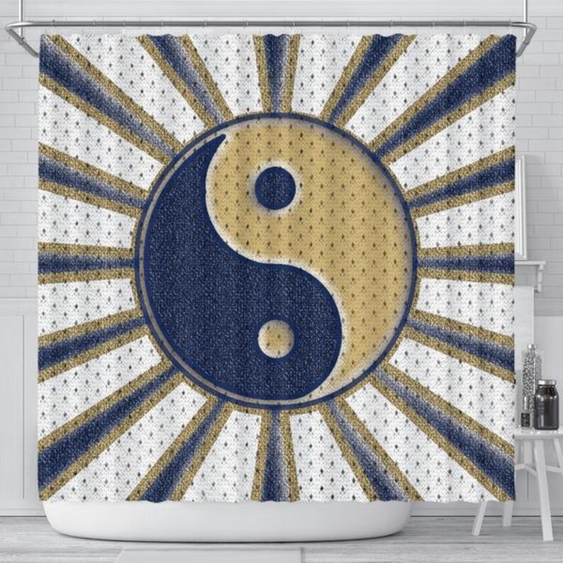 Pittsburgh Panthers Ying Yang Shower Image 0
