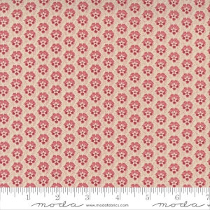 フレンチジェネラル社製 La Vie Boheme for Moda Fabrics - 100% 高品質プレミアムコットン キルティング生地 13906 15 パールフレンチレッド