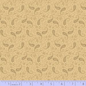 Paula&#39;s Companions by Paula Barnes for Marcus Fabrics, 100 percent high quality premium cotton quilting fabric, No. R228502 0142 Cream