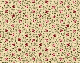 Vintage Charm autorstwa Judie Rothermel dla Marcus Fabrics, 100% wysokiej jakości bawełniana tkanina pikowana, R330518, kolor czerwony