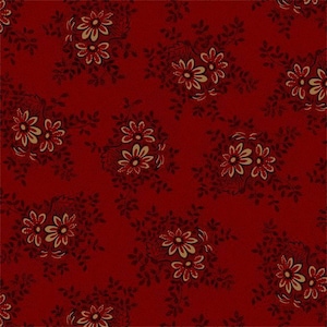 Strawberry Emery Fabric by Pam Buda for Marcus Fabrics, 100 Percent High Quality Premium Cotton Quilting Fabric, R170865D Red