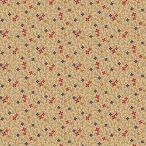 Butternut und Pfefferkorn II von Pam Buda für Marcus Fabrics, 100 Prozent Hochwertiger Premium Baumwoll Quilting Stoff, R170753 Creme