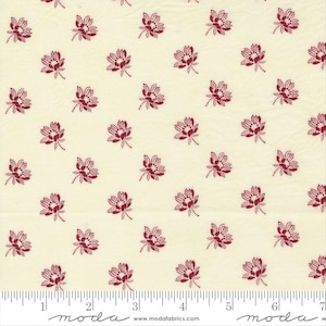 Garden Gatherings by Primitive Gatherings for Moda Fabrics, 100 % High Quality Cotton Quilting Fabric, Product No. 49173 11 Rose