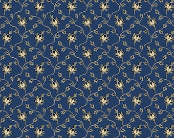 Vintage Charm by Judie Rothermel for Marcus Fabrics, 100 Percent High Quality Cotton Quilting Fabric, R330517 Blue
