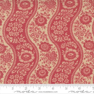フレンチジェネラル社製 La Vie Boheme for Moda Fabrics - 100% 高品質プレミアムコットン キルティング生地 フレンチレッド 13901 11 フレンチレッド