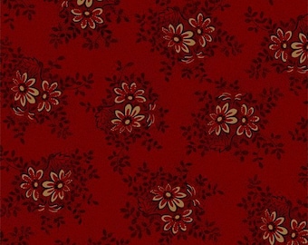 Tkanina Strawberry Emery od Pam Buda dla Marcus Fabrics, 100% wysokiej jakości bawełny premium do pikowania, R170865D, kolor czerwony