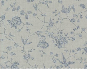 Sacre Bleu Pivoine Ciel Blue by French General for Moda Fabrics