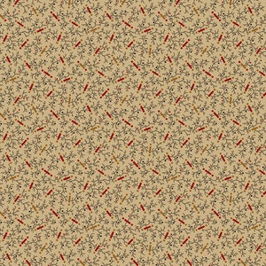 Butternuss und Pfefferkorn II von PAM Buda für z.B. Nylon Stoff, 100 Prozent hochwertiger Premium Baumwoll-Quiltstoff, R170750 Beige