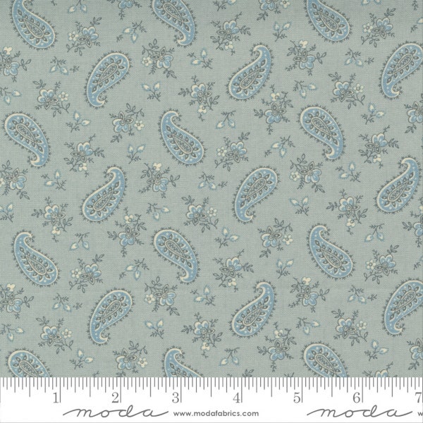 La Vie Boheme by French General for Moda Fabrics - 100 Percent High Quality Premium Cotton Quilting Fabric 13904 15 Ciel Blue