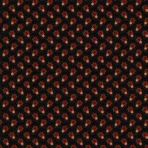 Butternut and Peppercorn II by Pam Buda for Marcus Fabrics, 100 Percent High Quality Premium Cotton Quilting Fabric, R170755 Black