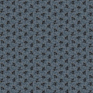 Lily&#39;s Locket by Pam Buda for Marcus Fabrics, 100 Percent High Quality Premium Cotton Quilting Fabric, R170552 Blue