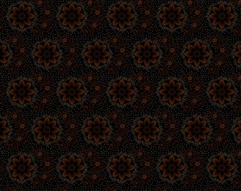 Butternut and Peppercorn II by Pam Buda for Marcus Fabrics, 100 Percent High Quality Premium Cotton Quilting Fabric, R170754 Black