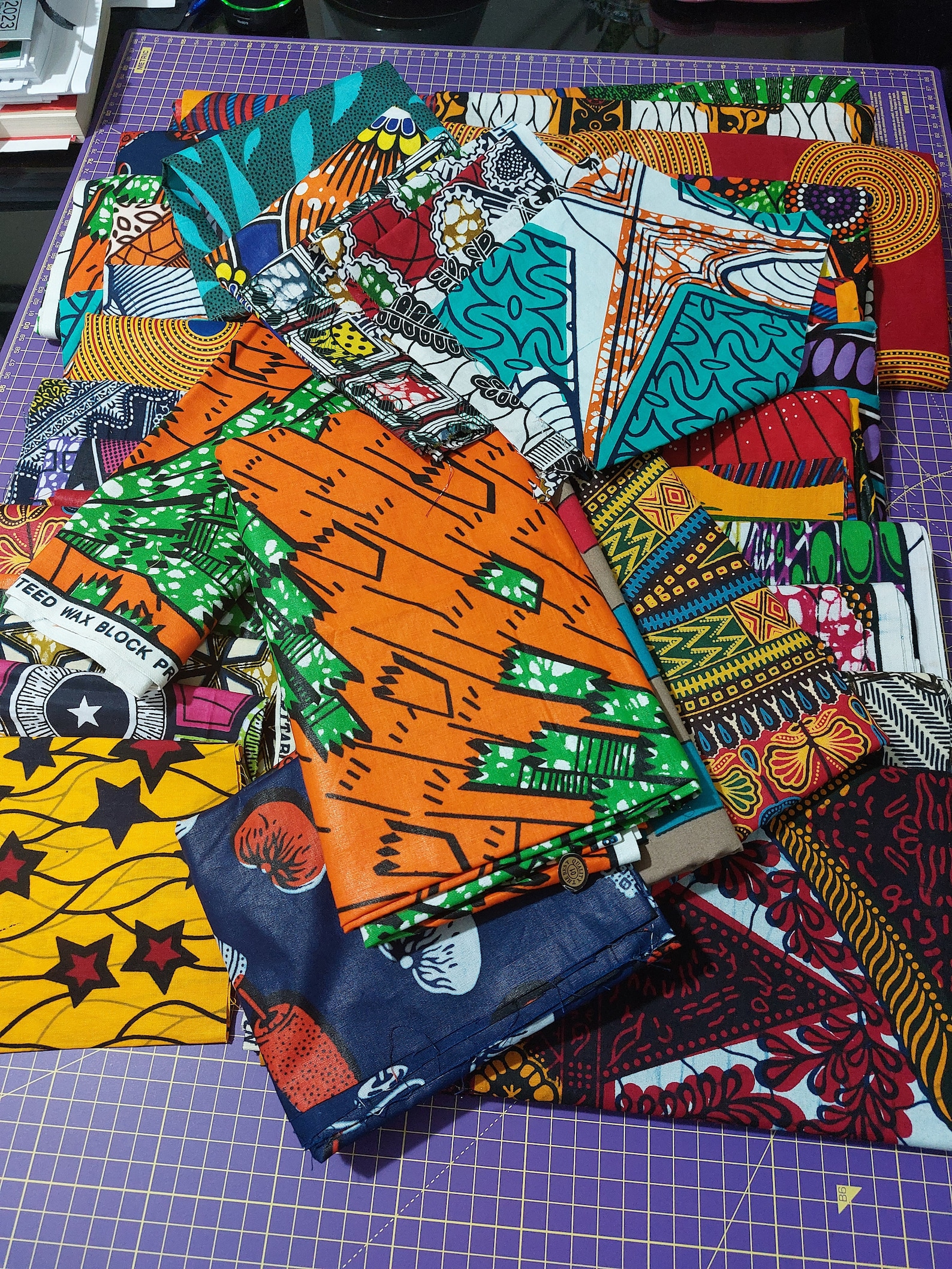 African Fabric Bundle Ankara Fabric Scrap Pack Small Scrap Pieces 24 african-fabric-bundle-ankara-fabric-scrap-pack-small-scrap-pieces-24