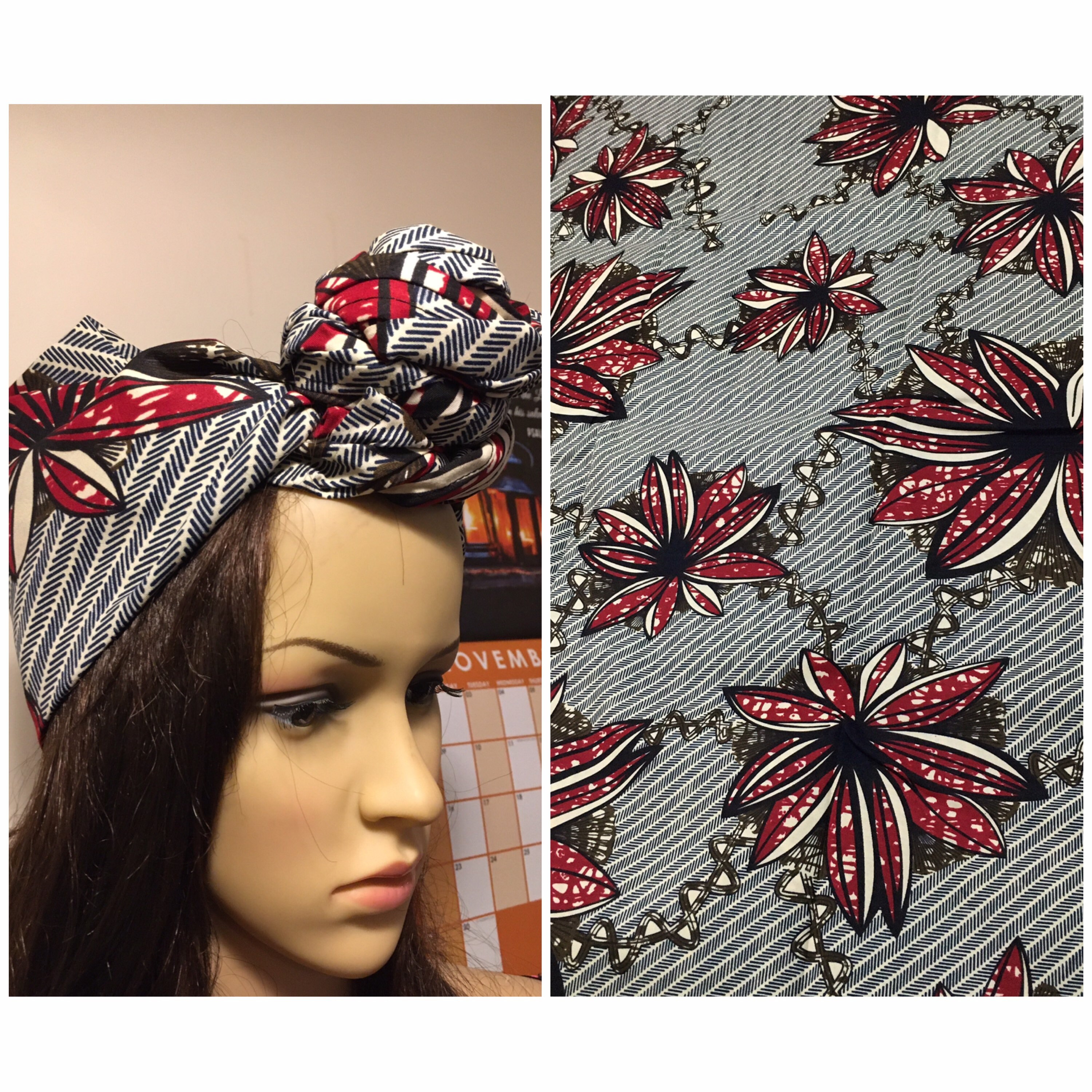 Ankara Fabric Head Wrap Turban Selftie Head Wrap Bandana Etsy