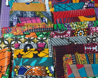 Ankara Fabric Charm Squares: 52-Piece African Print Bundle (5&quot; X 5&quot;)