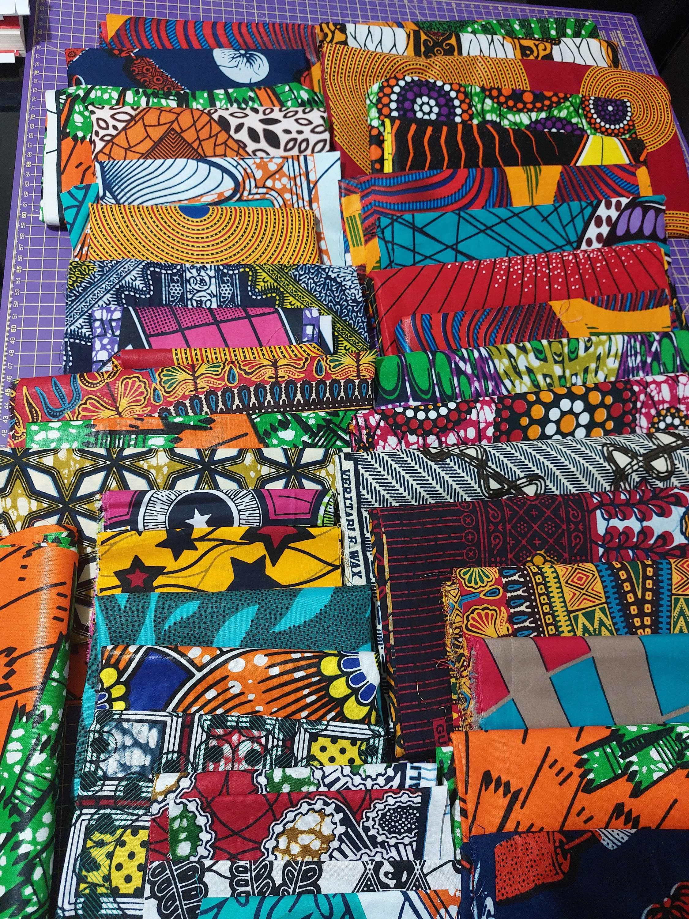 30 Ankara Fabric Squares: 5" African Print Charm Pack