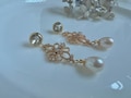 Freshwater Pearl Filigree Drop Earrings, Art Deco Bridal