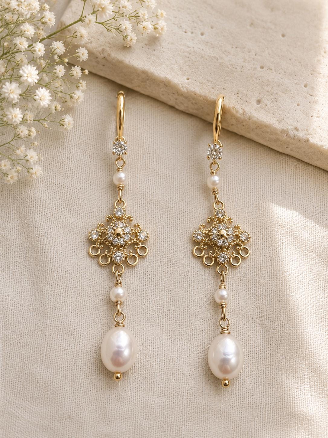 Vintage Pearl Drop Earrings