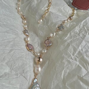 Freshwater Multiple-color Multiplie-shape Baroque Pearl Chain Necklace ...