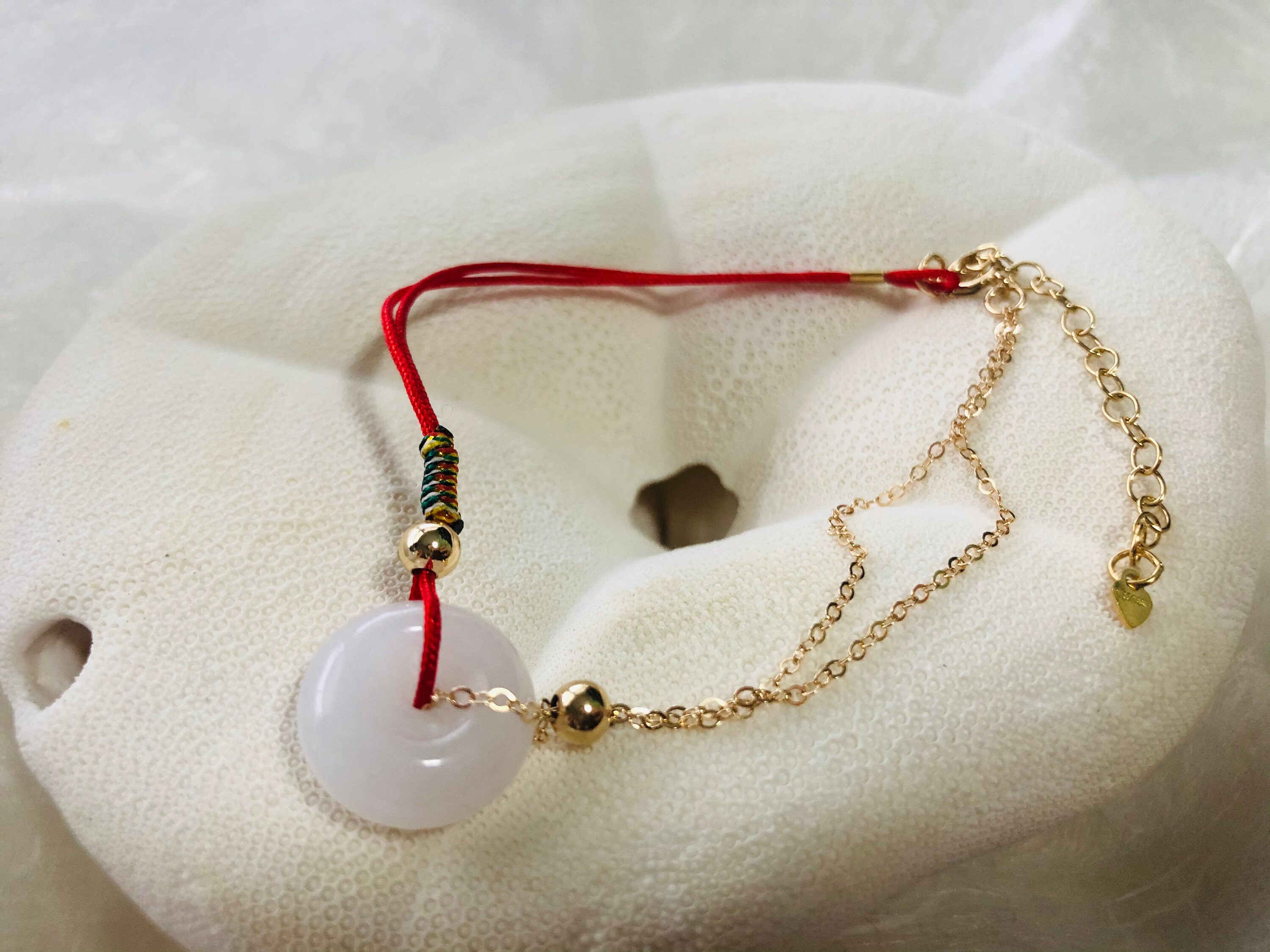 14K gold filled natural Jade luck bracelet adjustable don Etsy