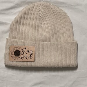 Stay Wild Hat, Cold Weather Beanie, Stay Wild Patch, Women, Girls, Ladies, Cold Weather, Beanie, Free Shipping