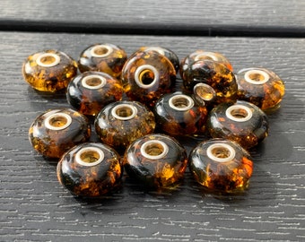 Macrame Lot Of 6 Acrylic Olive Green Round Donut Beads Large Center Hole