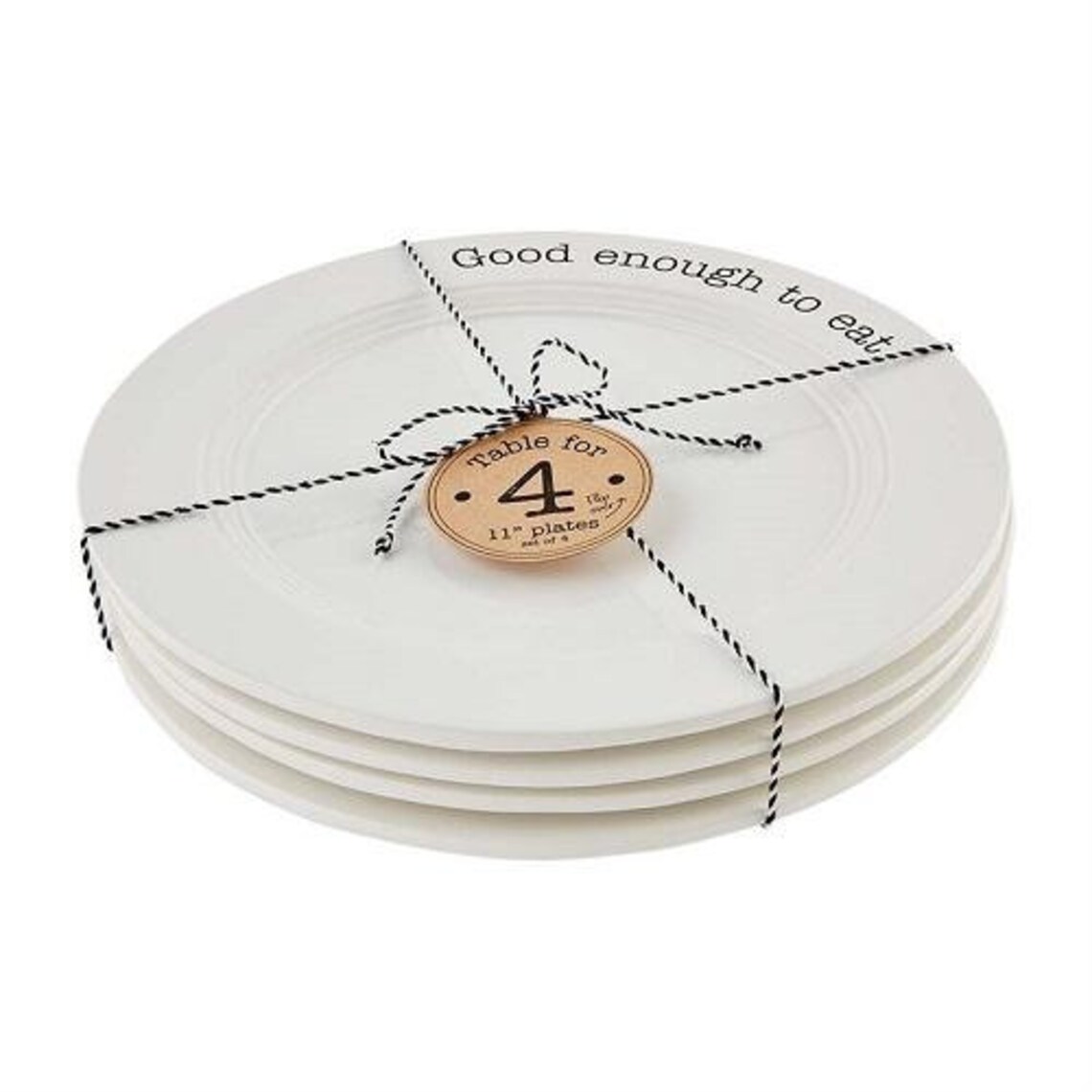 Mud Pie Mudpie Dinner Plates Set of 4 Etsy