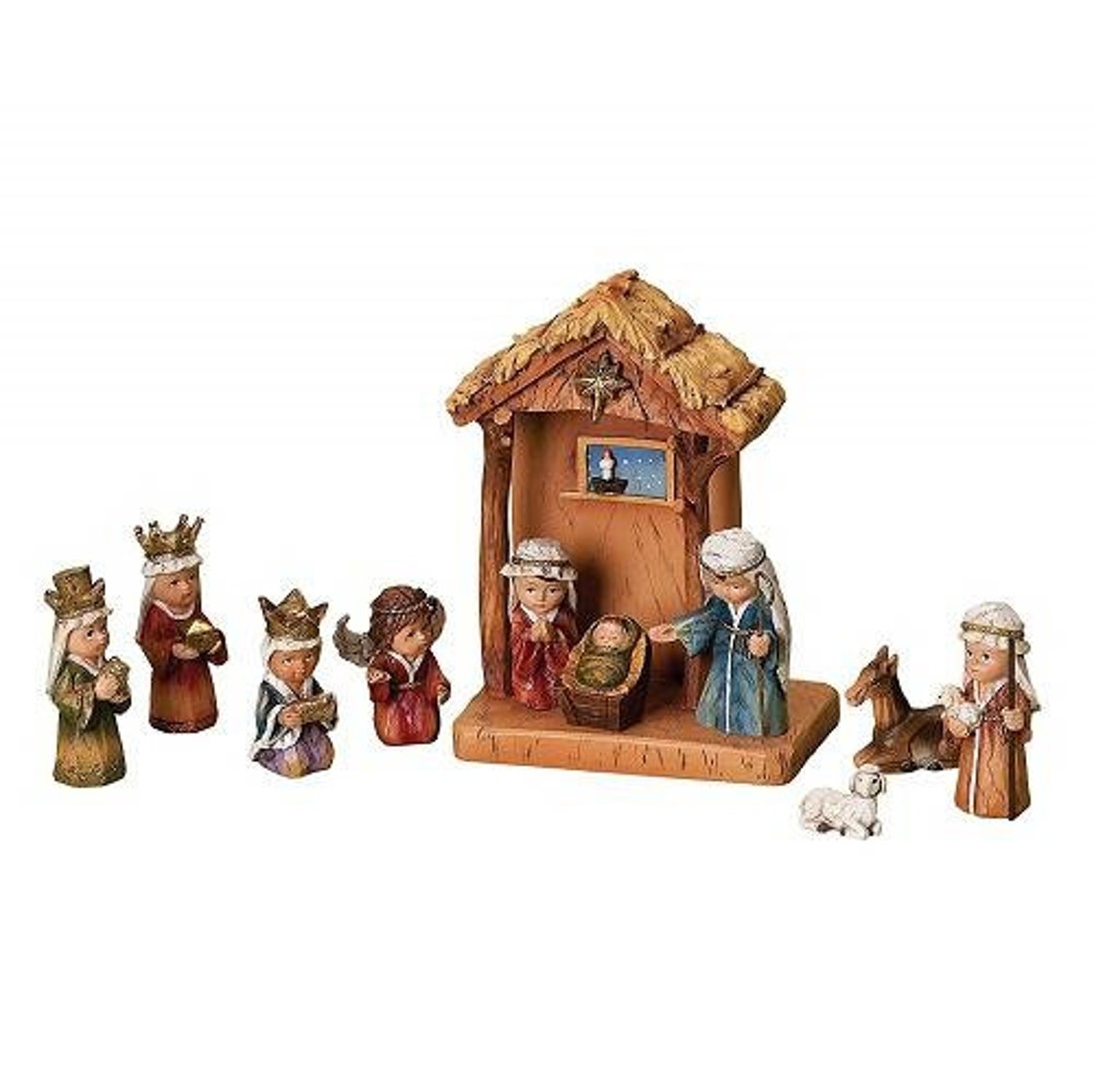 Roman Childrens Nativity Set With Stable Etsy