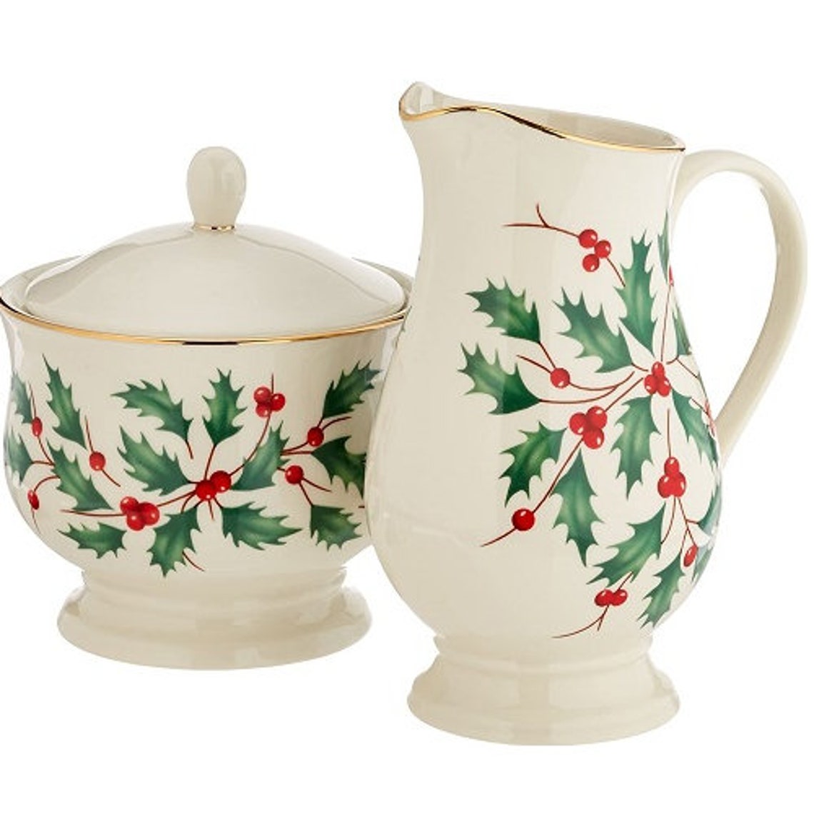 Holiday Sugar and Creamer Set by Lenox Etsy