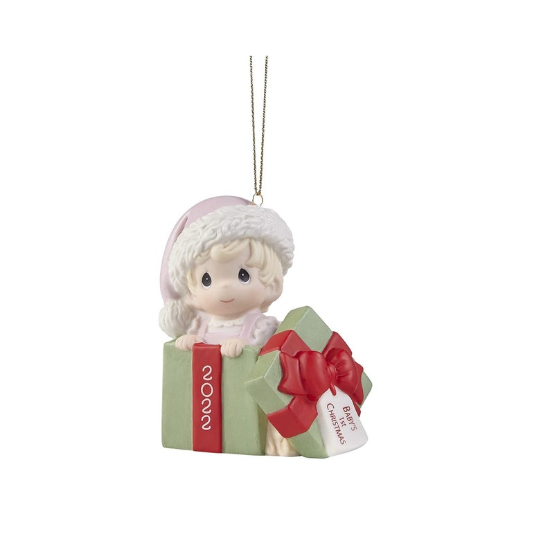 2022 Dated Christmas Ornaments Baby's First Christmas 2022 Dated Girl Ornament Etsy