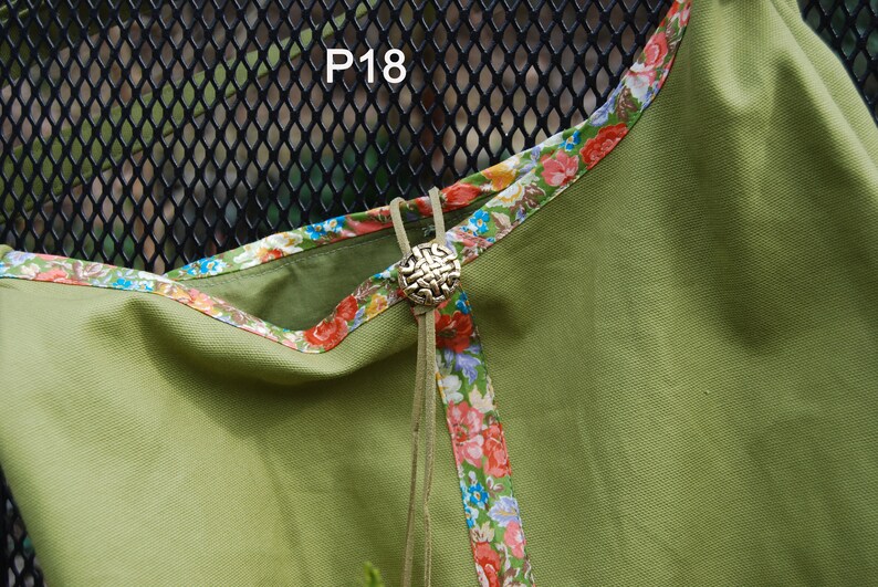Green canvas bags