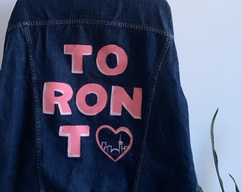 TORONTO Letter Hand Painted Jacket