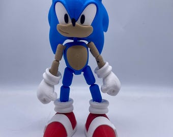 Juguete articulado de Sonic el Erizo, impresión 3D