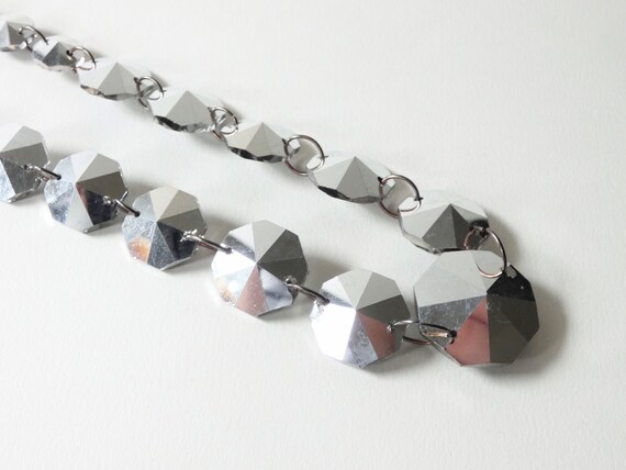 Vintage Swarovski octagonal graduating grey cryst… - image 5