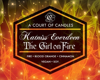 Katniss Everdeen The Girl On Fire - 9oz Soy Wax Candle