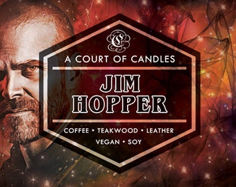 Jim Hopper - 9oz Soy Wax Candle - Stranger Things