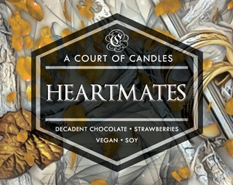 Heartmates - Vela de cera de soja de 9 oz - De sangre y ceniza