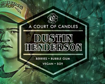 Dustin Henderson - 9oz Soy Wax Candle - Stranger Things