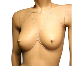 body chain,body jewelry,bra,with Zircon