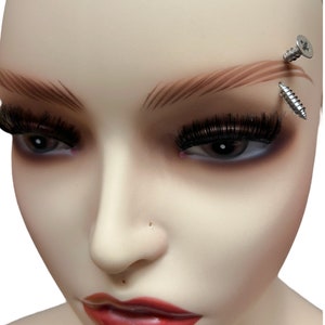 Eyebrow jewelry , Eyebrow with screw , Eyebrow barbell, Eyebrow bar, curved piercing jewelry