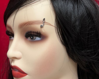 Spike Eyebrow Barbell: 316L Stainless Steel Curved Piercing (8mm)