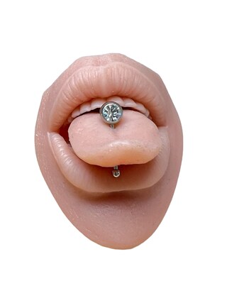 Palline Piercing Lingua Bilanciere In Titanio Nero Con Sfere - Per Piercing Lingua E Capezzoli | Gioiello Professionale Grado 23 Gioielli Corpo Titanio