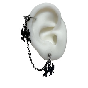 Helix piercings , helix jewelry with spider