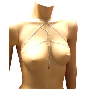 catena per il corpo, gioielli per il corpo, reggiseno